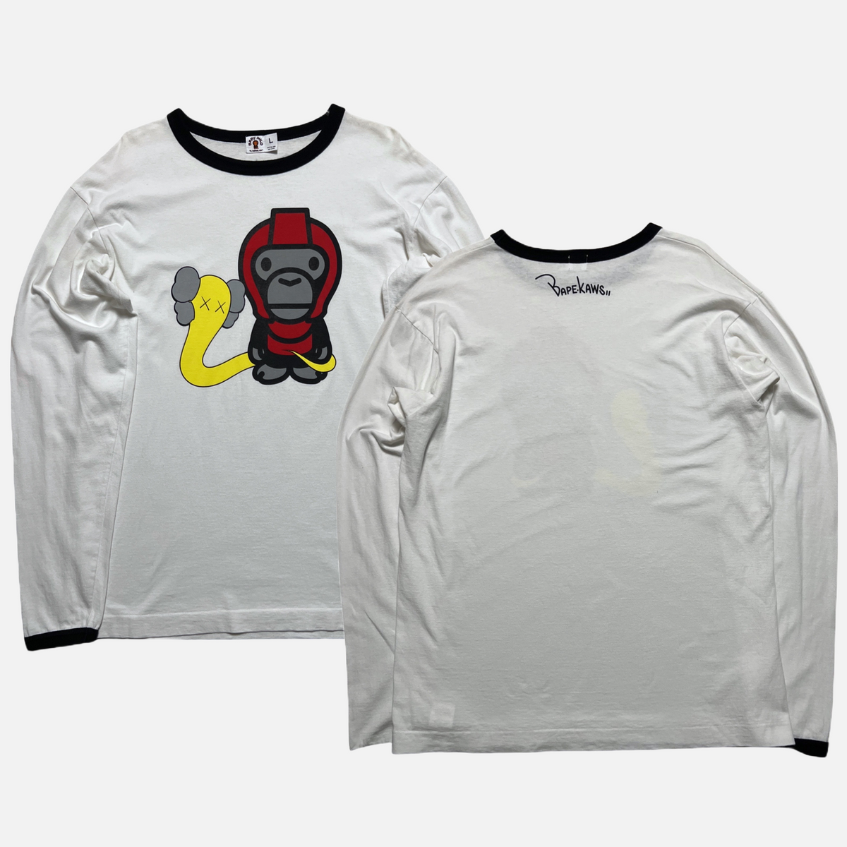 BAPE x KAWS LONGSLEEVE L 2K DEPT