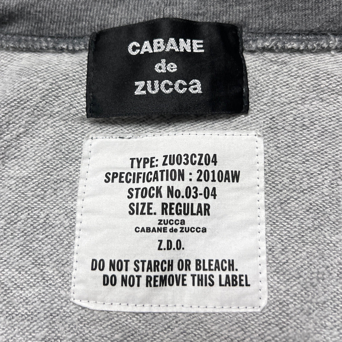 CABANE DE ZUCCA DIAGONAL ZIP HOODIE [M] – 2K DEPT.