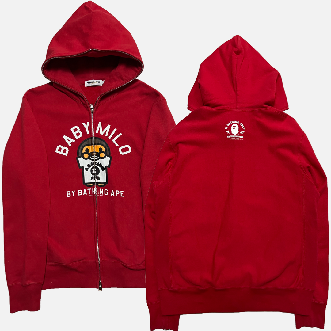 A BATHING APE BABY MILO パーカー レッド アベイシングエイプ A BATHING APE BABY MILO パーカー