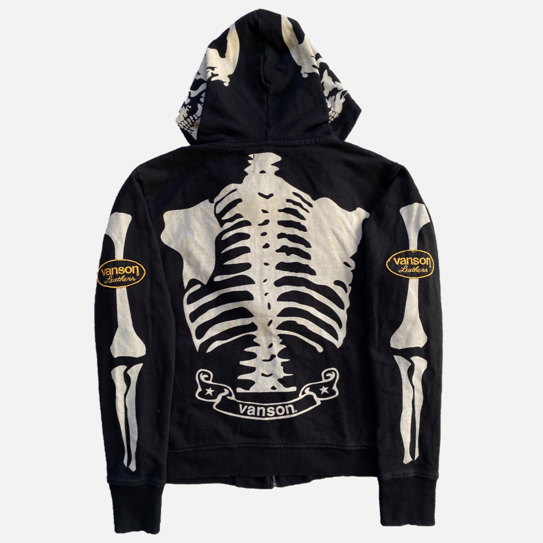 VANSON BLACK SKELETON HOODIE [M] – 2K DEPT.