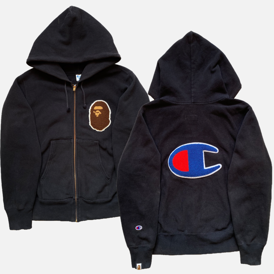 Bape discount champion hoodie