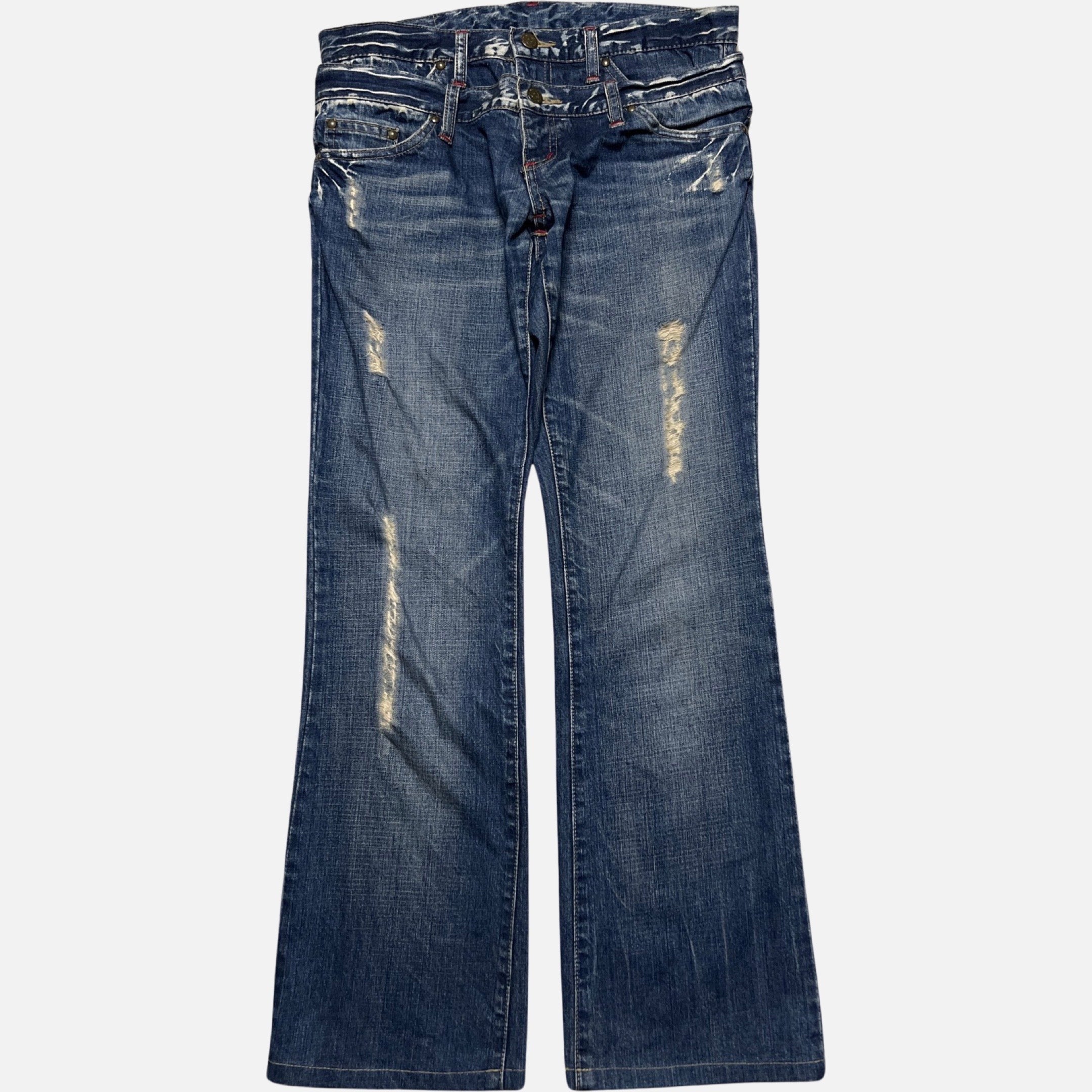 パンツ Tornado Mart Wide Flare Denim Tornado Mart Sidelace Flared Jeans – Paroxa Studios