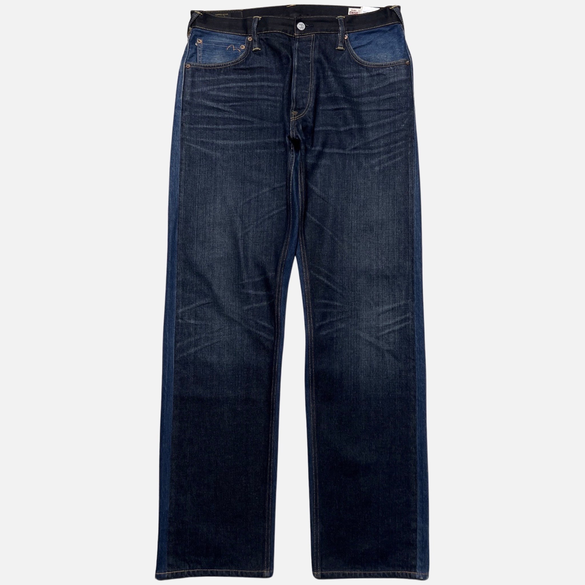 EVISU 23SS 濃紺リジッド テーパード ジーンズ Lot2020 W34 EVISU 23SS 濃紺リジッド テーパード ジーンズ Lot2020 W34