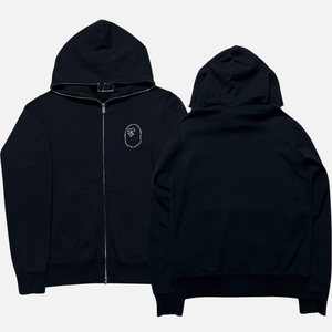 BAPE RHINESTONE LOGO HOODIE [L]