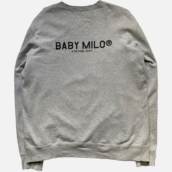 BAPE GREY BABY MILO SWEATER [XL]