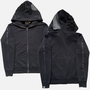 Bape hoodie all black online