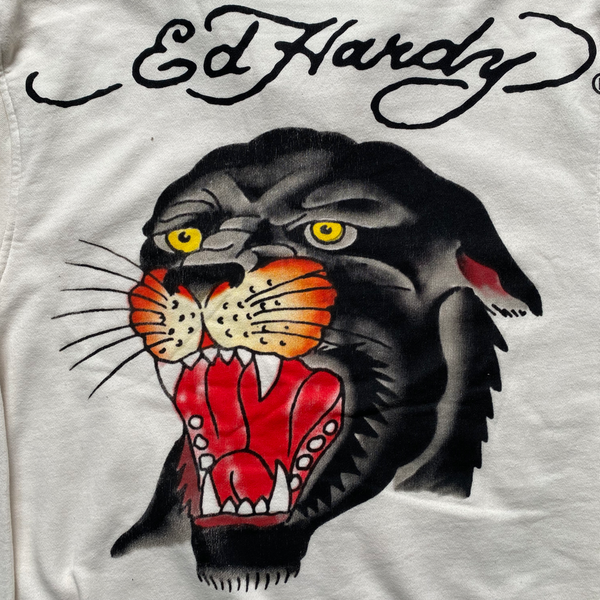 ED HARDY WHITE HOODIE [XL]