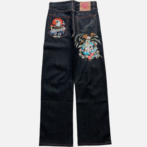 ED HARDY DENIM TATTOO EMBROIDERY [W33]