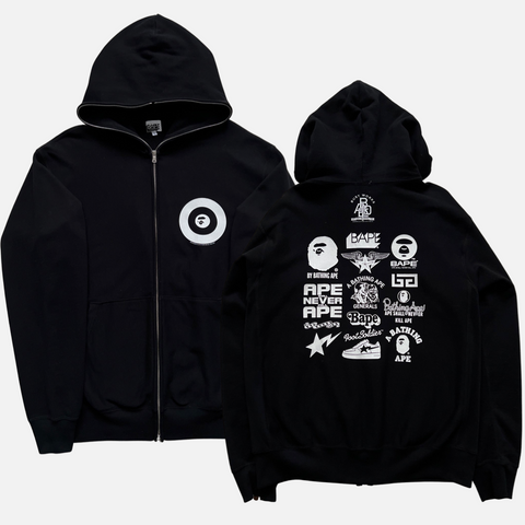 BAPE MULTI LOGO HOODIE [L]