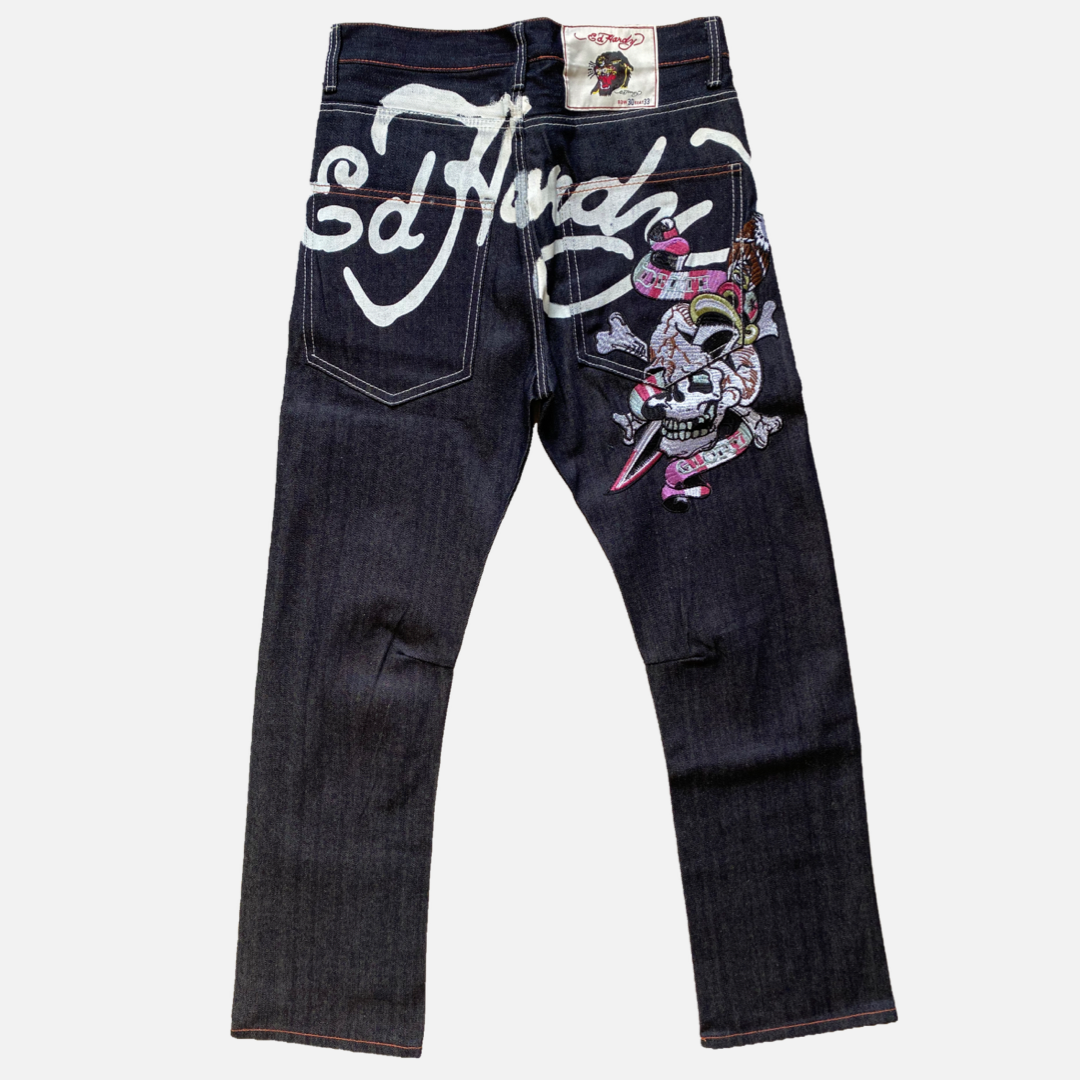 ED HARDY DENIM FRONT & BACK EMBROIDERY [W30