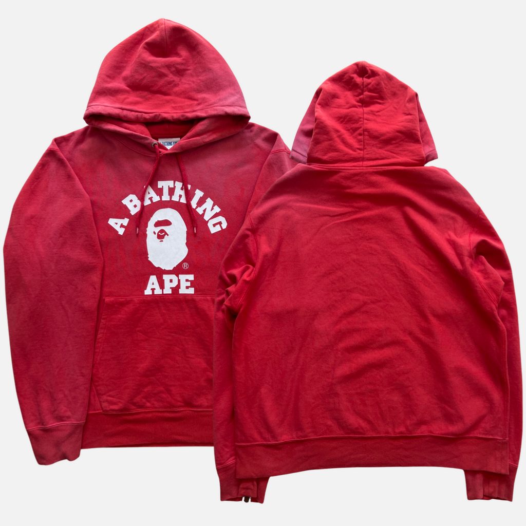 Red bape pullover hoodie shop