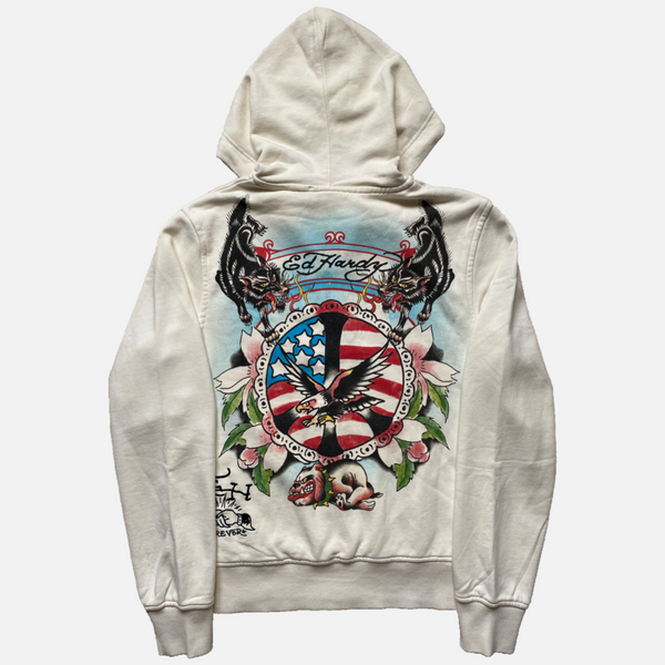 ED HARDY HOODIE WHITE [M]