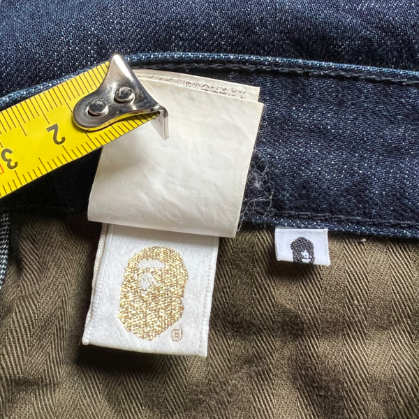 BAPE DENIM BLUE LOGO PRINT [W34]