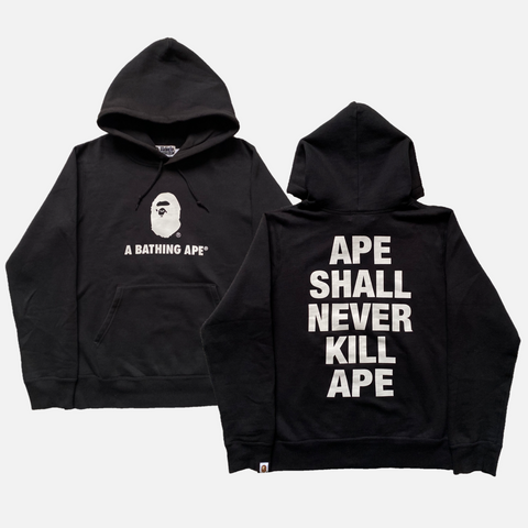 BAPE BLACK ASNKA HOODIE [M]