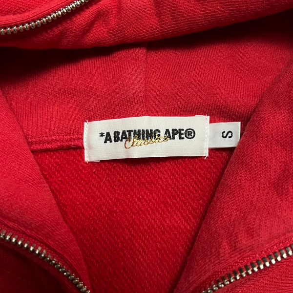 BAPE HOODIE RED FULL ZIP BABY MILO [M]