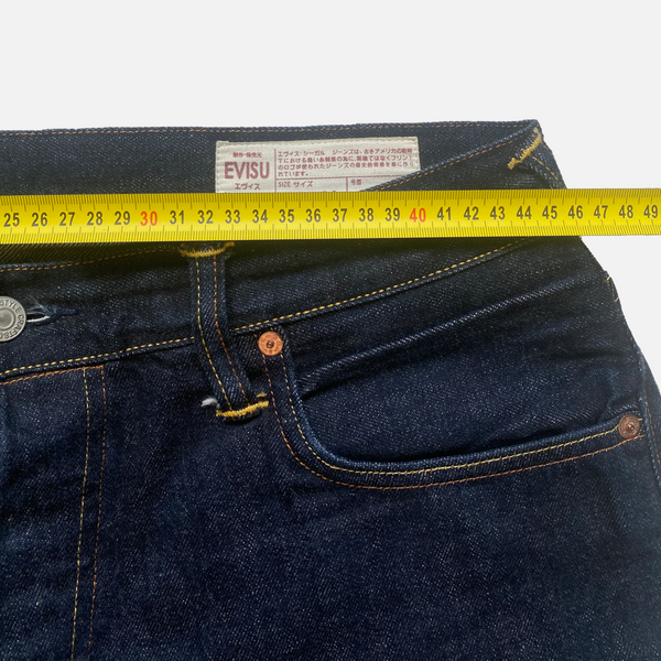EVISU SELVEDGE DENIM WHITE DIACOCK [W34]
