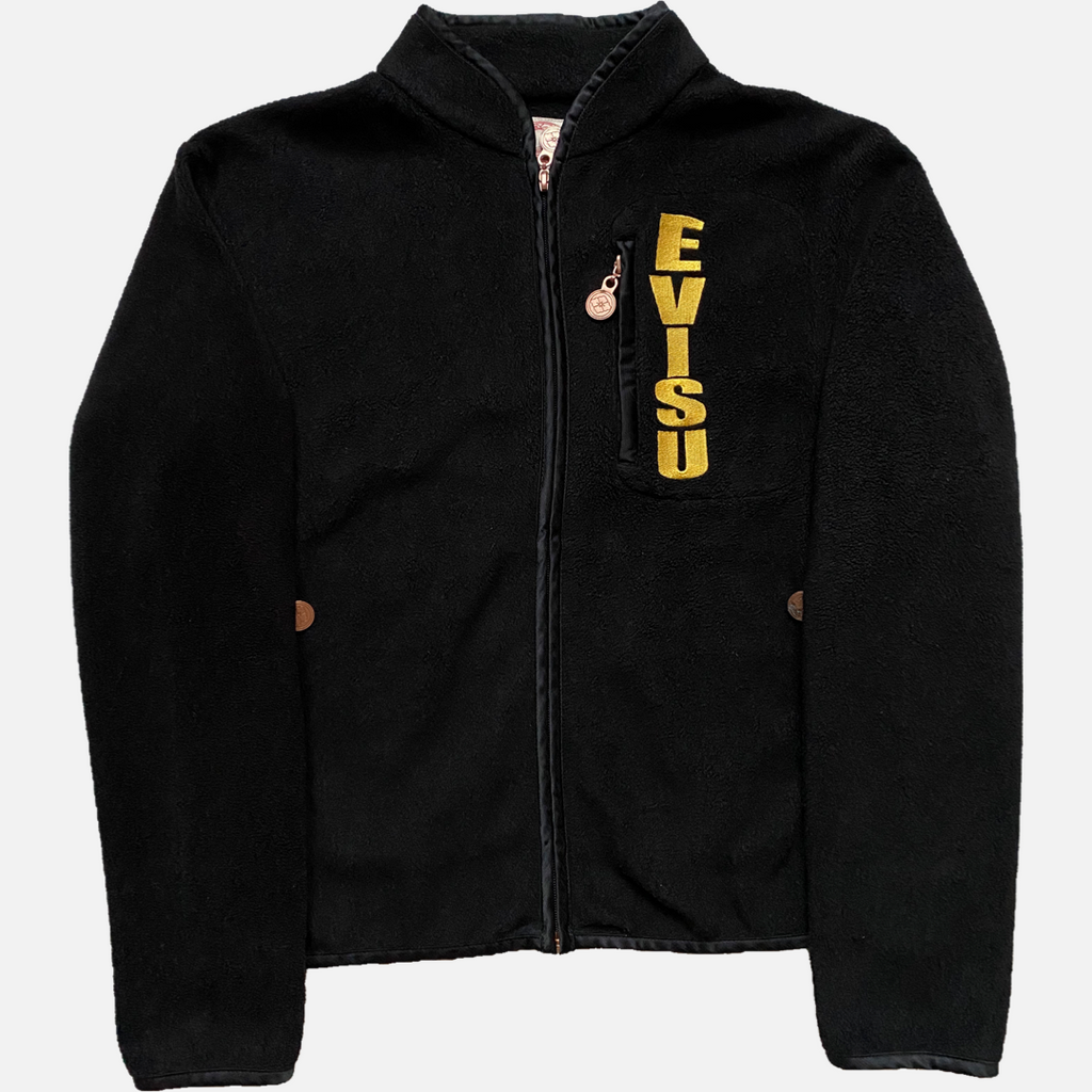 最安値挑戦!】 EVISU フリースジャケット サイズ34 黒 その他
