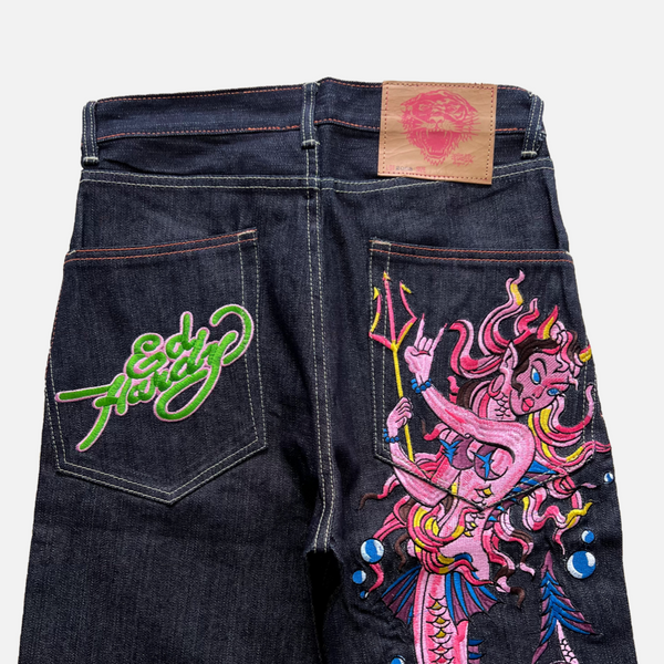 ED HARDY DENIM MERMAID TATTOO [W30]