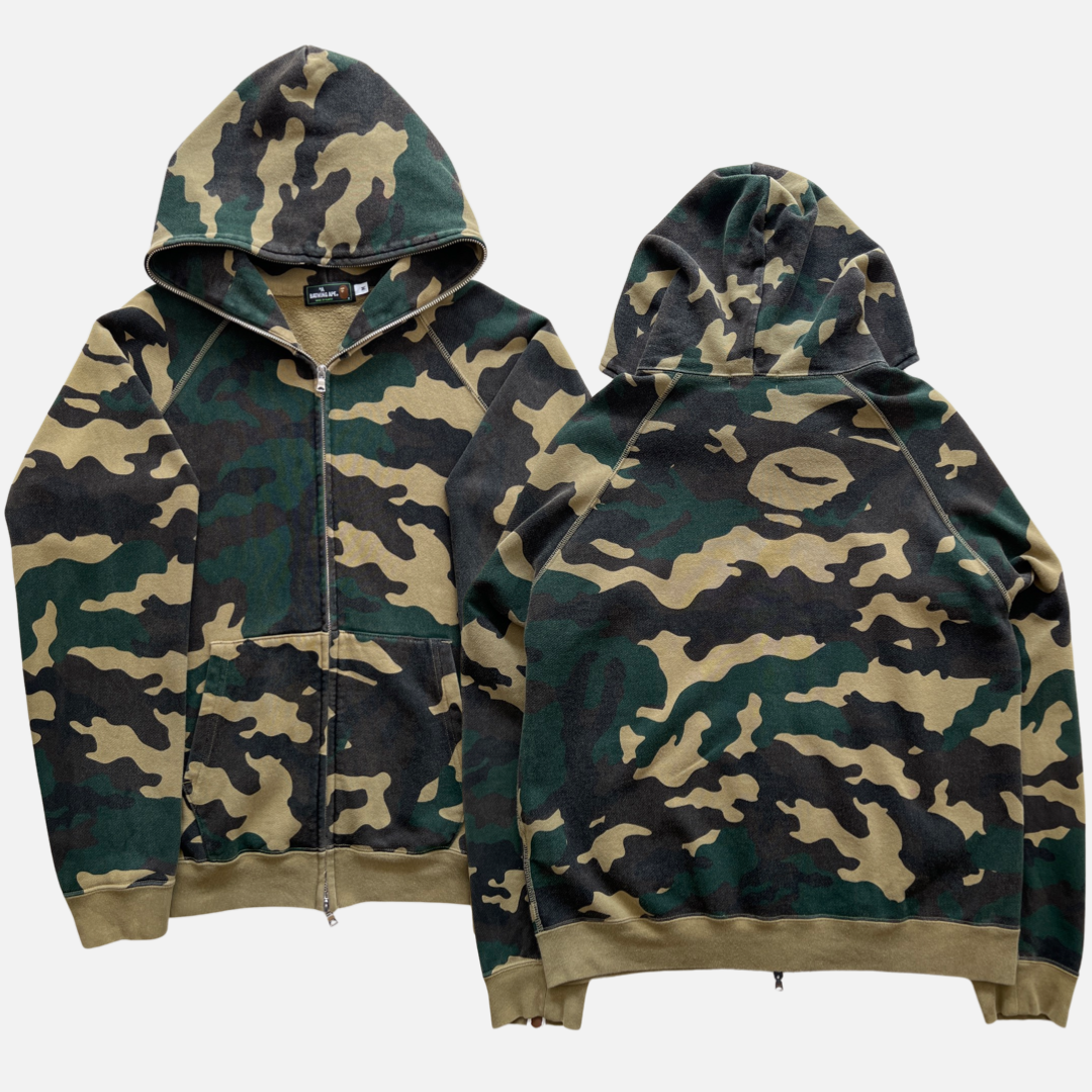 BAPE GREEN CAMO HOODIE [M]