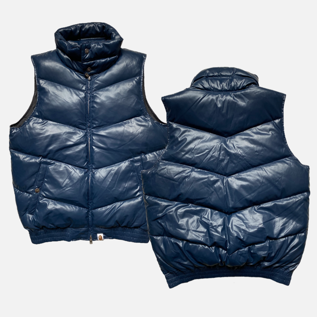 BAPE BLUE VEST/BODYWARMER [S]