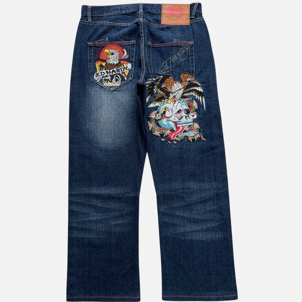 ED HARDY DENIM SKULL TATTOO [W32]