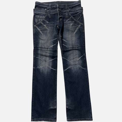 PPFM DOUBLE WAIST DENIM [W34]