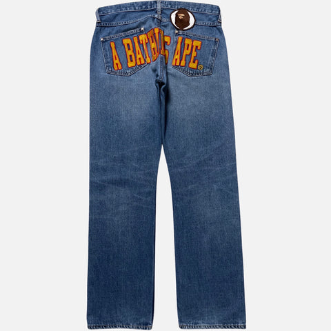 BAPE SPELL OUT LOGO DENIM [W32]