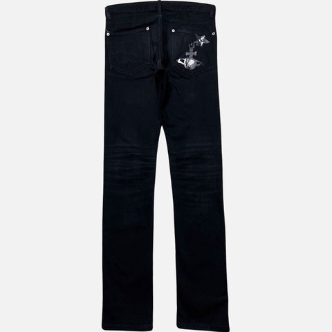 VIVIENNE WESTWOOD LOGO JEANS [W30]