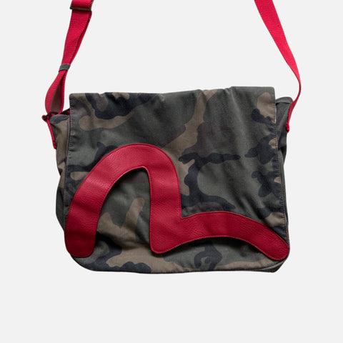 EVISU CAMO MESSENGER BAG