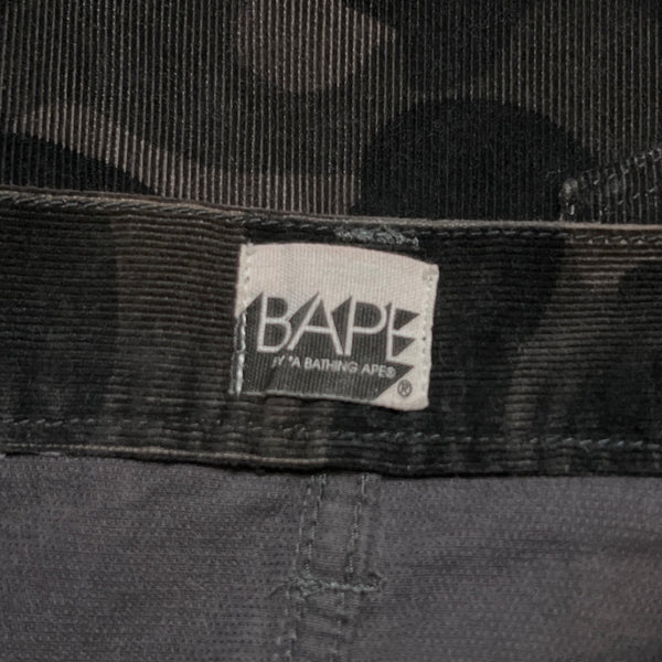 BAPE DENIM CAMO CURDOY PANTS [W32]